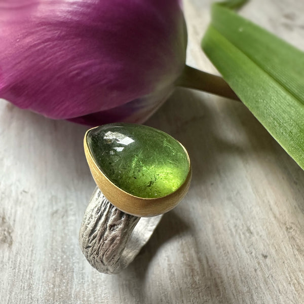 EV 3.5 ring w/Green Tourmaline