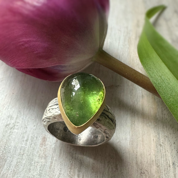 EV 3.5 ring w/Green Tourmaline