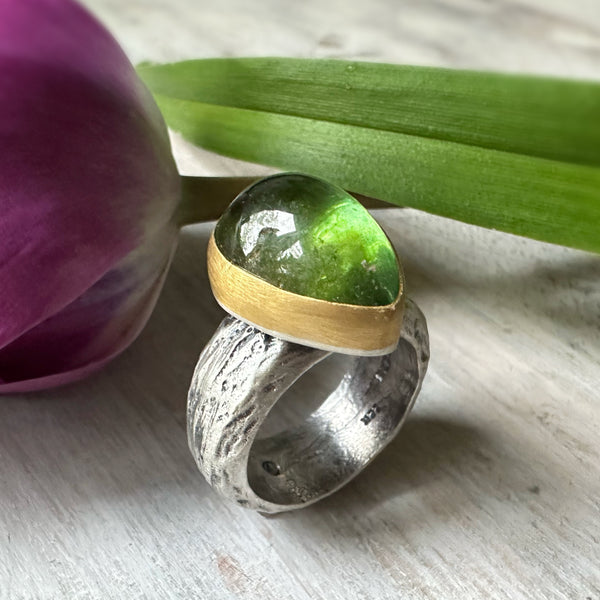 EV 3.5 ring w/Green Tourmaline