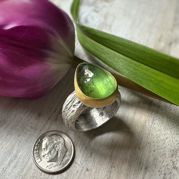 EV 3.5 ring w/Green Tourmaline