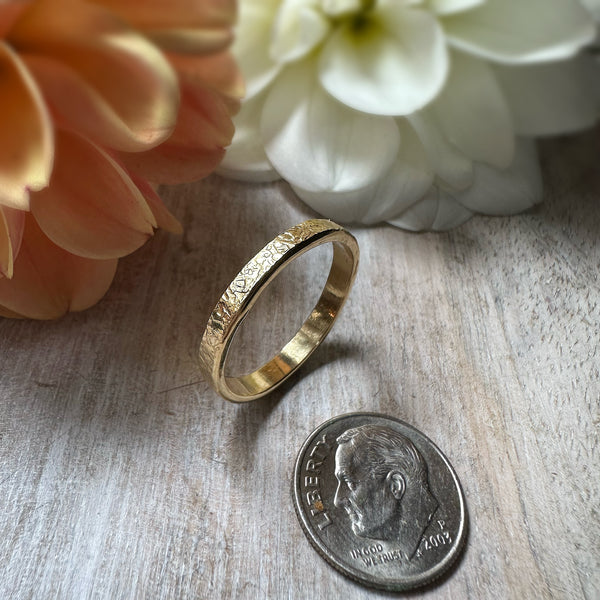 18K YellowGold Thin Stacking Ring