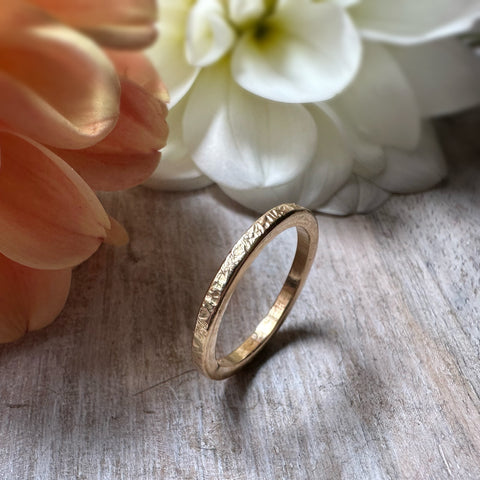 18K YellowGold Thin Stacking Ring