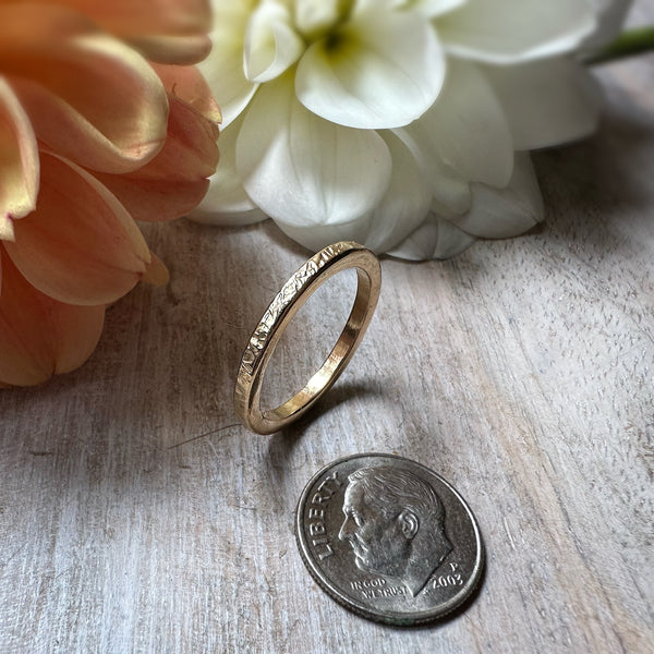 18K YellowGold Thin Stacking Ring