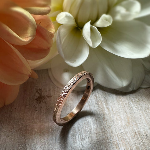 14k Rose Gold Thin Stacking Ring