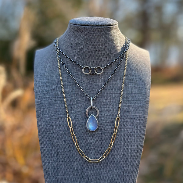 18k Gold Paperclip Necklace