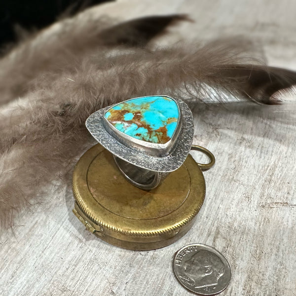 Wide Triangle  Turquoise Chunky Ring