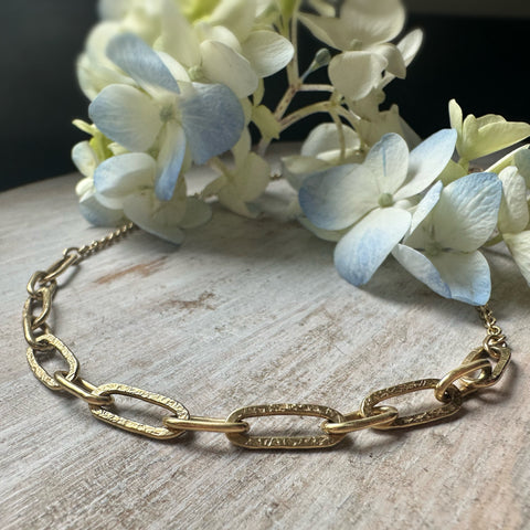 18k Gold Paperclip Necklace