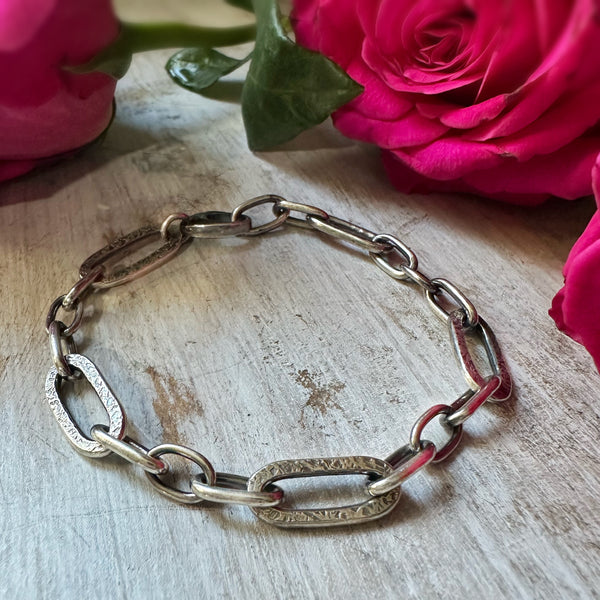 Paperclip Links Bracelet Silver