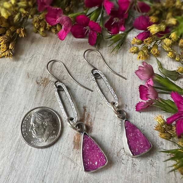 Cobalto Calcite Paperclip Earrings 2