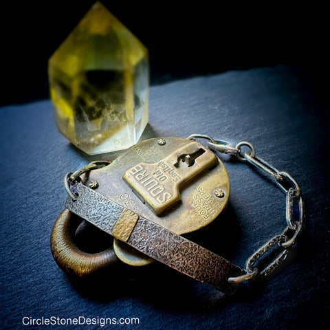 Paperclip ID Style Bracelet w/18k Detail