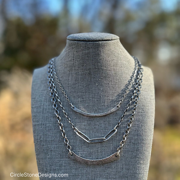 Silver Arc Necklace