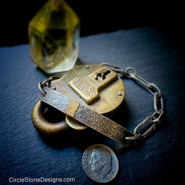 Paperclip ID Style Bracelet w/18k Detail