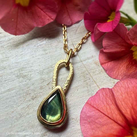 Australian Parti Sapphire Talisman Necklace