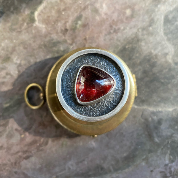 Pink Tourmaline Triangle/Round Ring