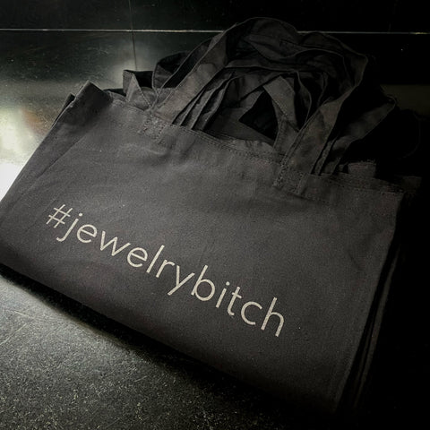 Organic Cotton Jewelry Bitch Small Tote
