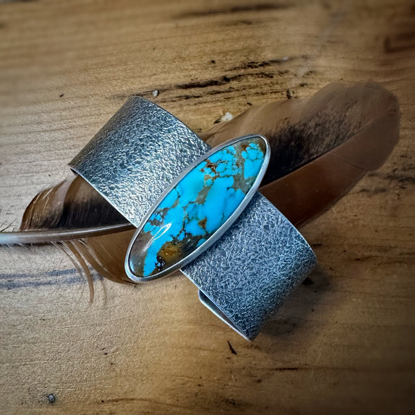 Kingman Turquoise Warrior Cuff