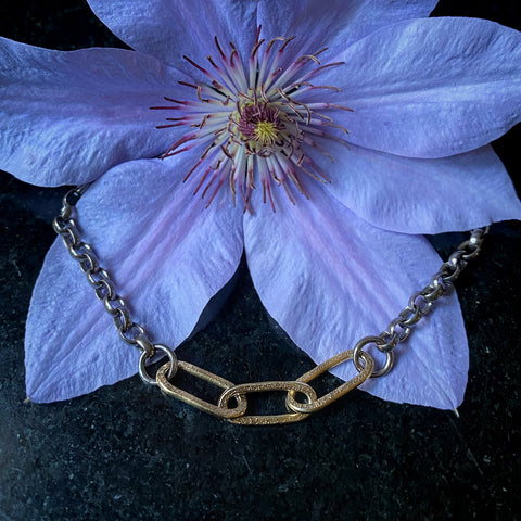 Thick Paperclip Strength Links w/18K Gold