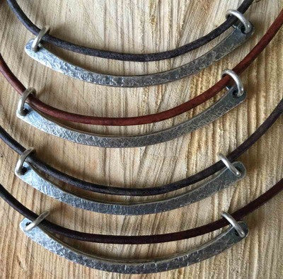 Whale Bone Thin Silver Necklace